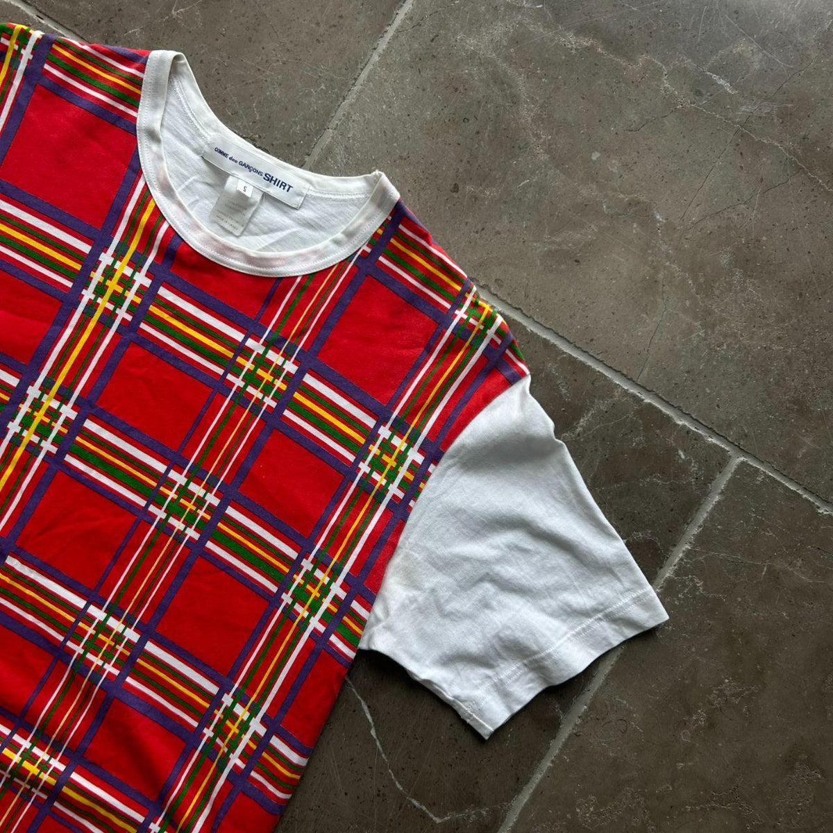 Comme Des Garcons SHIRT Plaid T-Shirt S