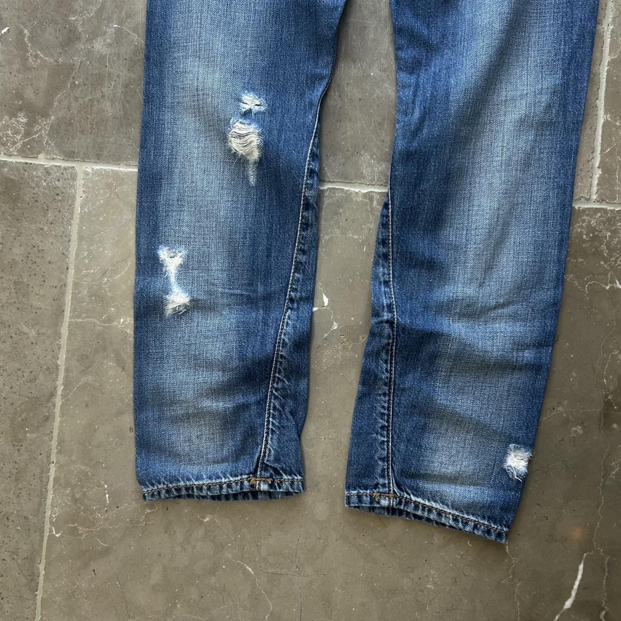 Vintage Burberry Blue Label Slim Skinny Buckle Back Jeans W30 L27