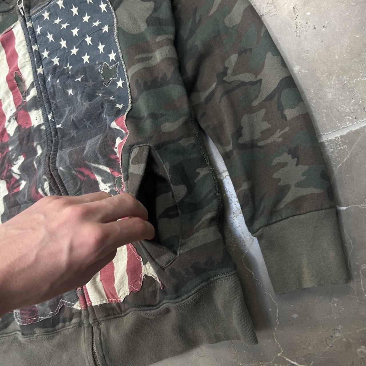 Ralph Lauren Denim and Supply USA Camo Zip Up Hoodie S