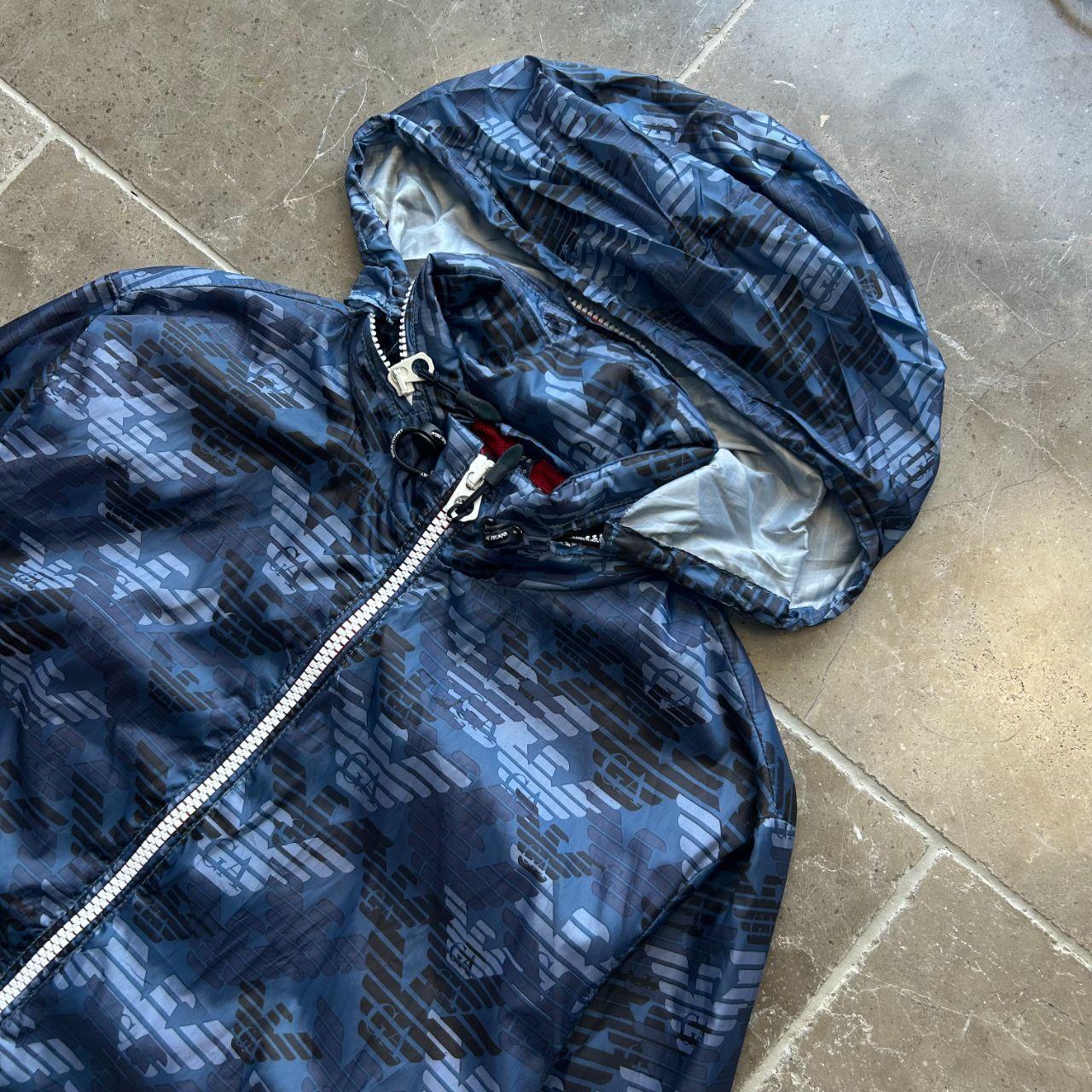 Vintage Armani Jeans Monogram Windbreaker Jacket Size S