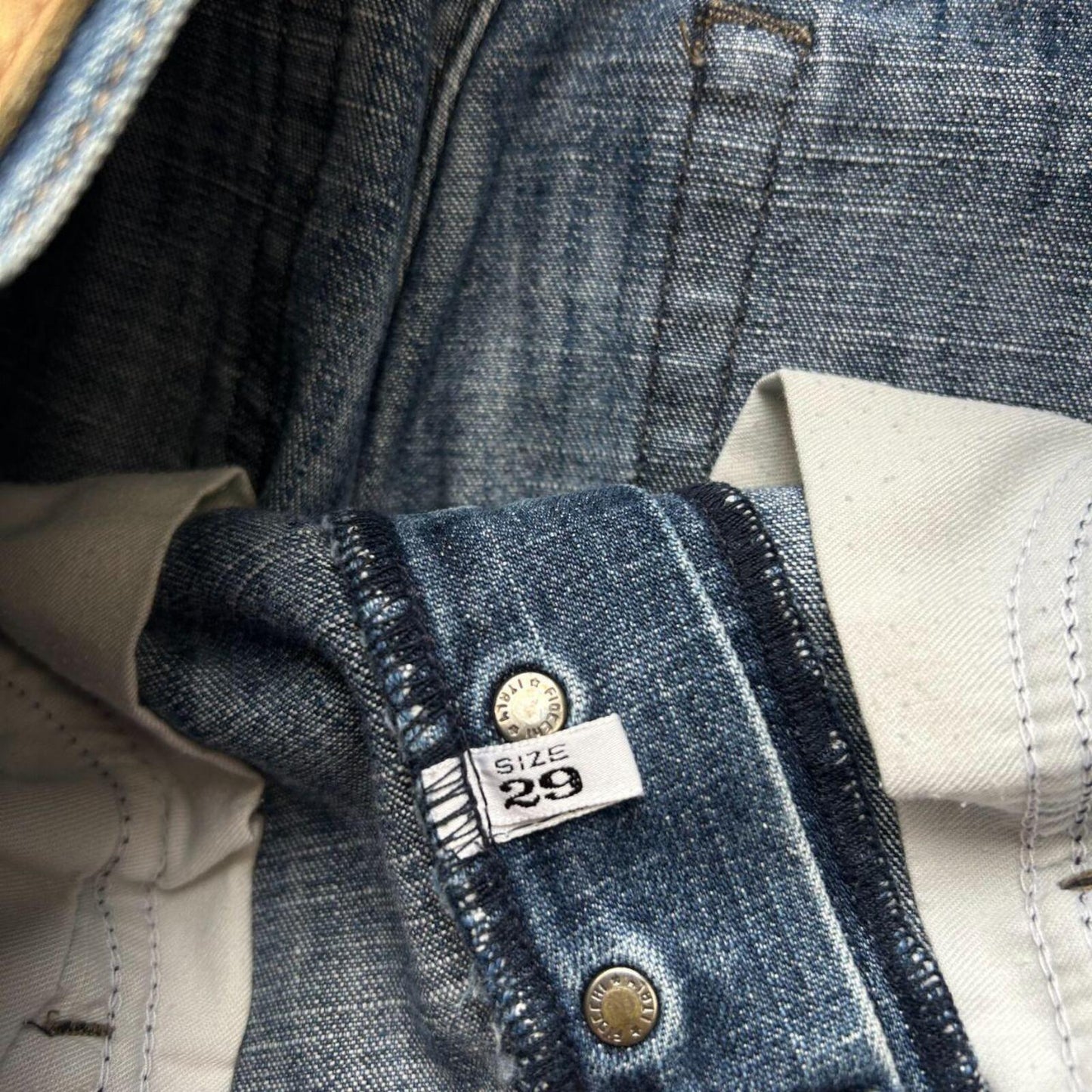 Vintage Armani Jeans Ripped Straight Denim Jeans W29 34