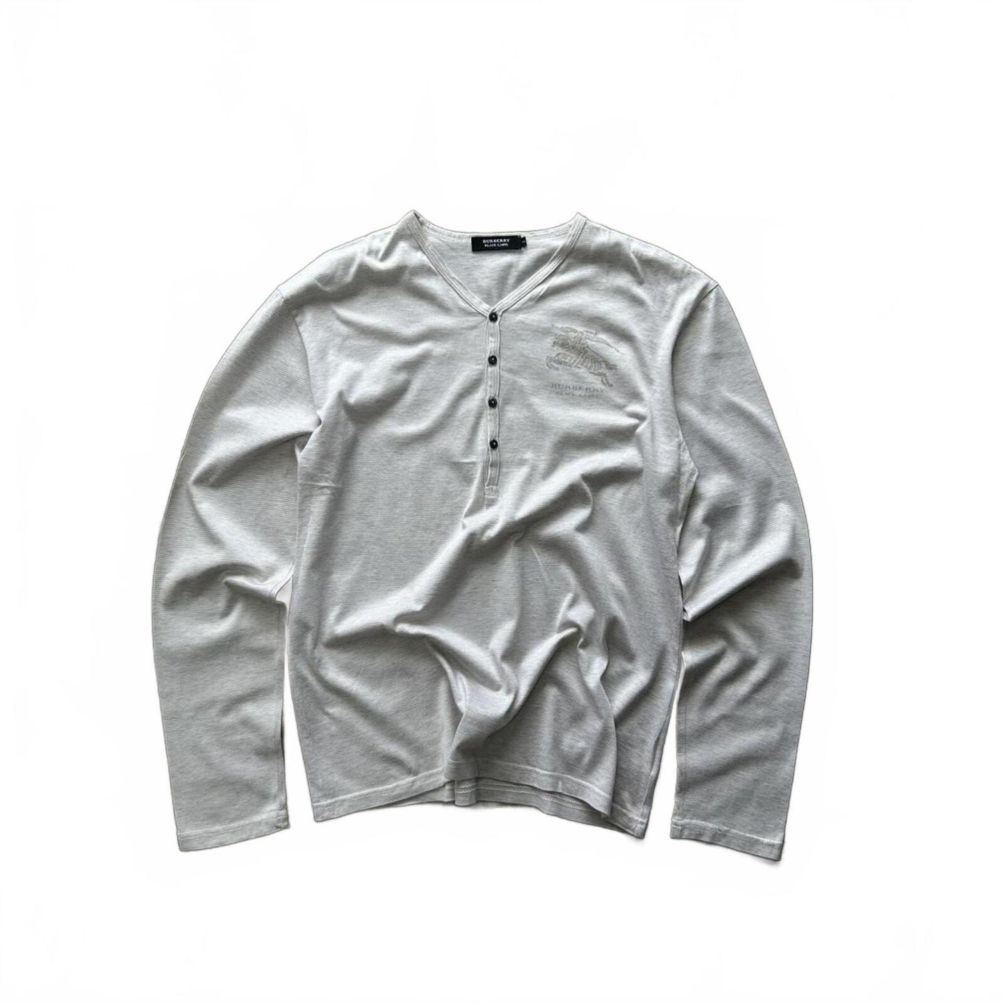Burberry Black Label Striped Henley T Shirt S