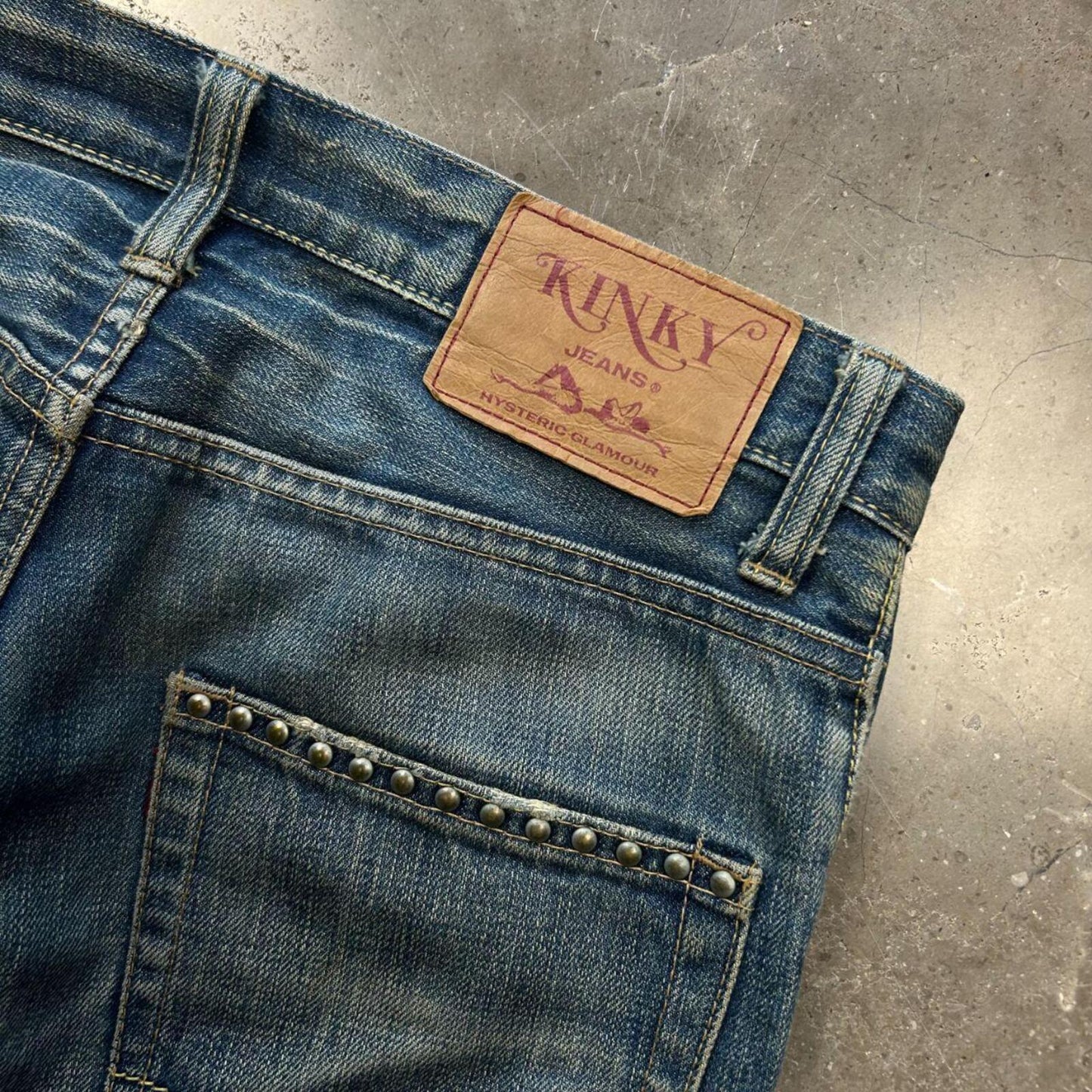 Hysteric Glamour Kinky Slim Straight Studded Denim Jeans W29 L31