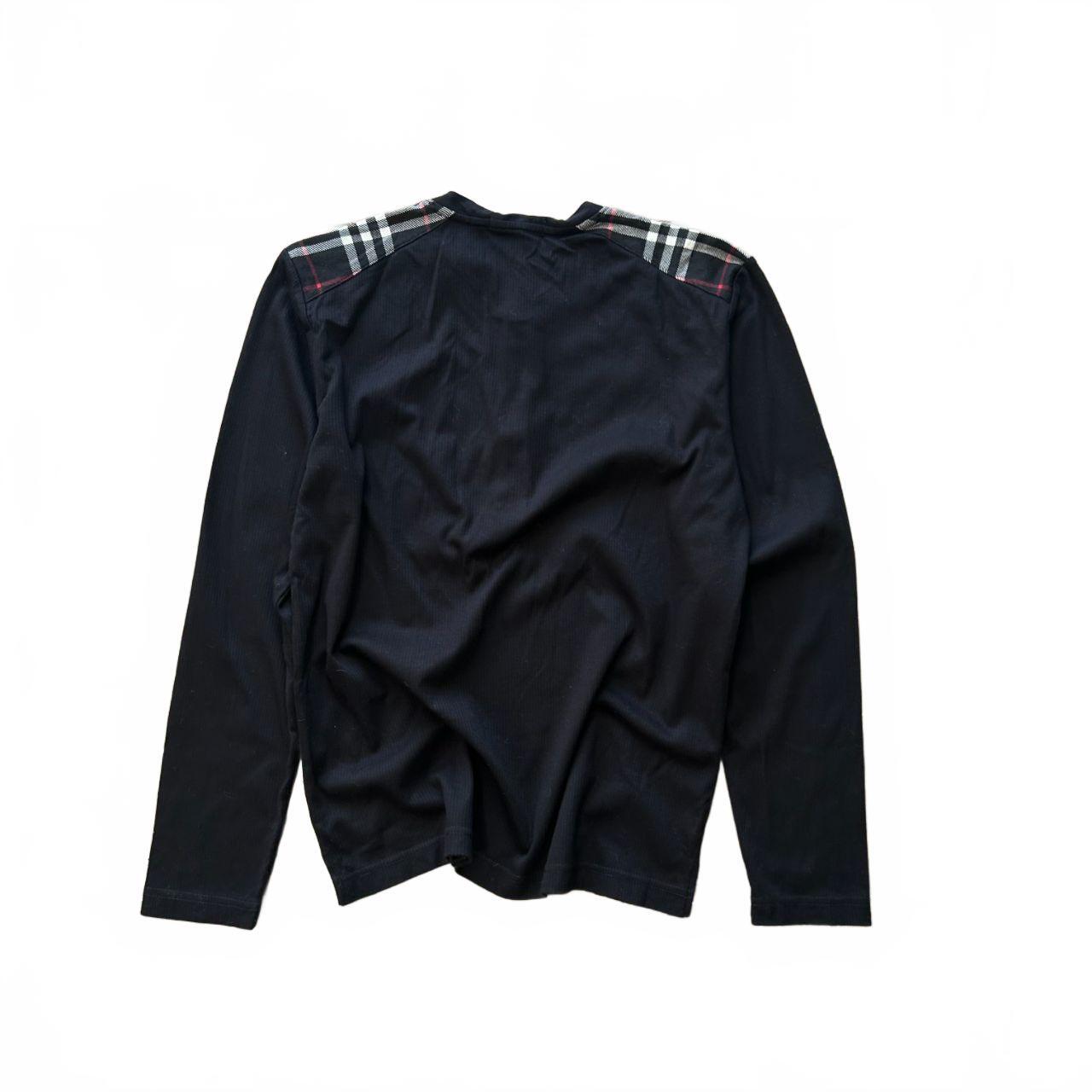 Burberry Black Label Nova Check Ribbed Henley T Shirt S