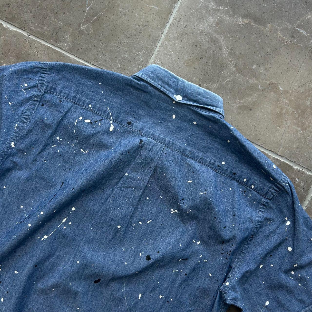 Comme des Garcons Homme Button Up Paint Splatter Pocket Shirt S