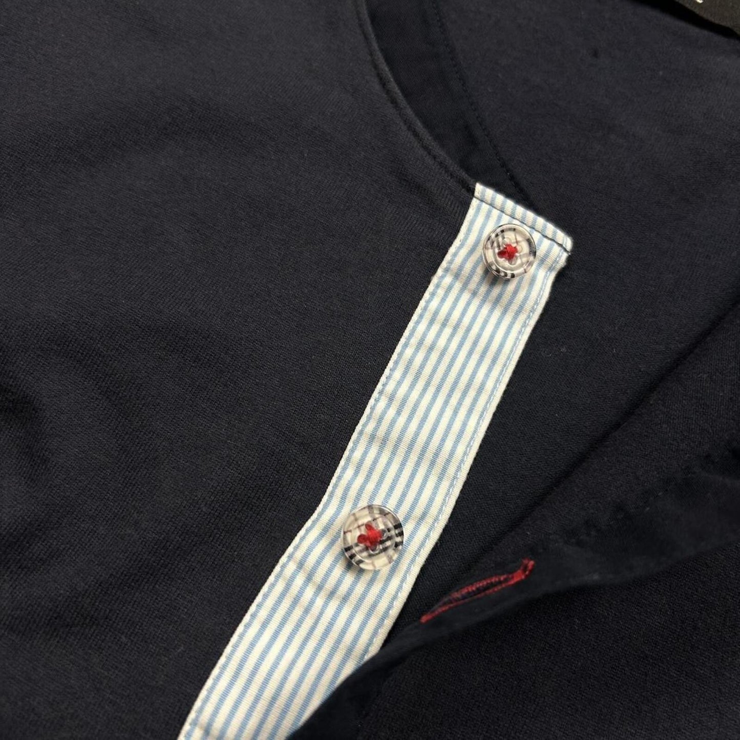Burberry Black Label Nova Check Henley T Shirt S