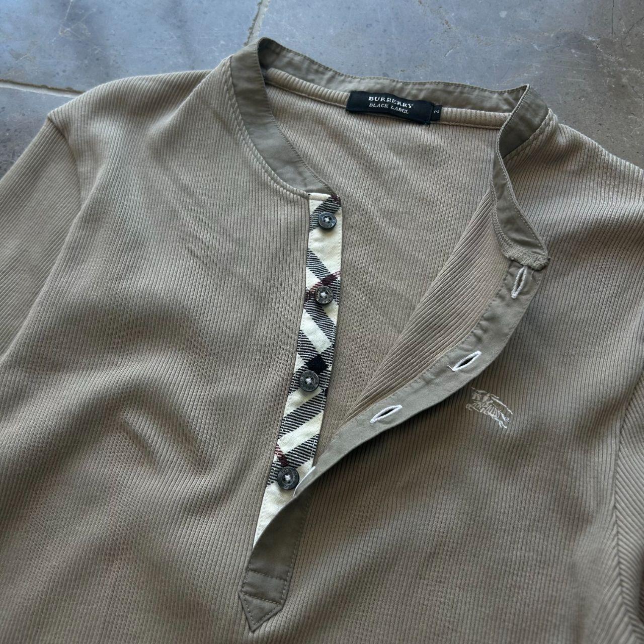 Burberry Black Label Ribbed Henley T Shirt S