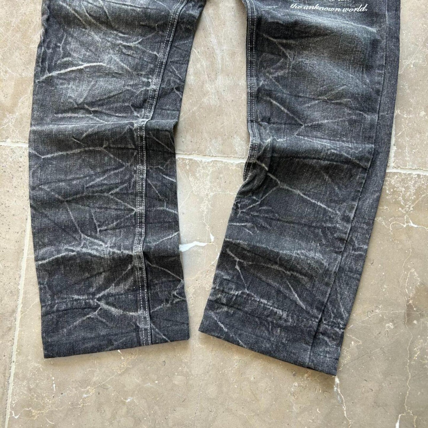 Vintage Japan Style Union Jack Faded Jeans W32 L30