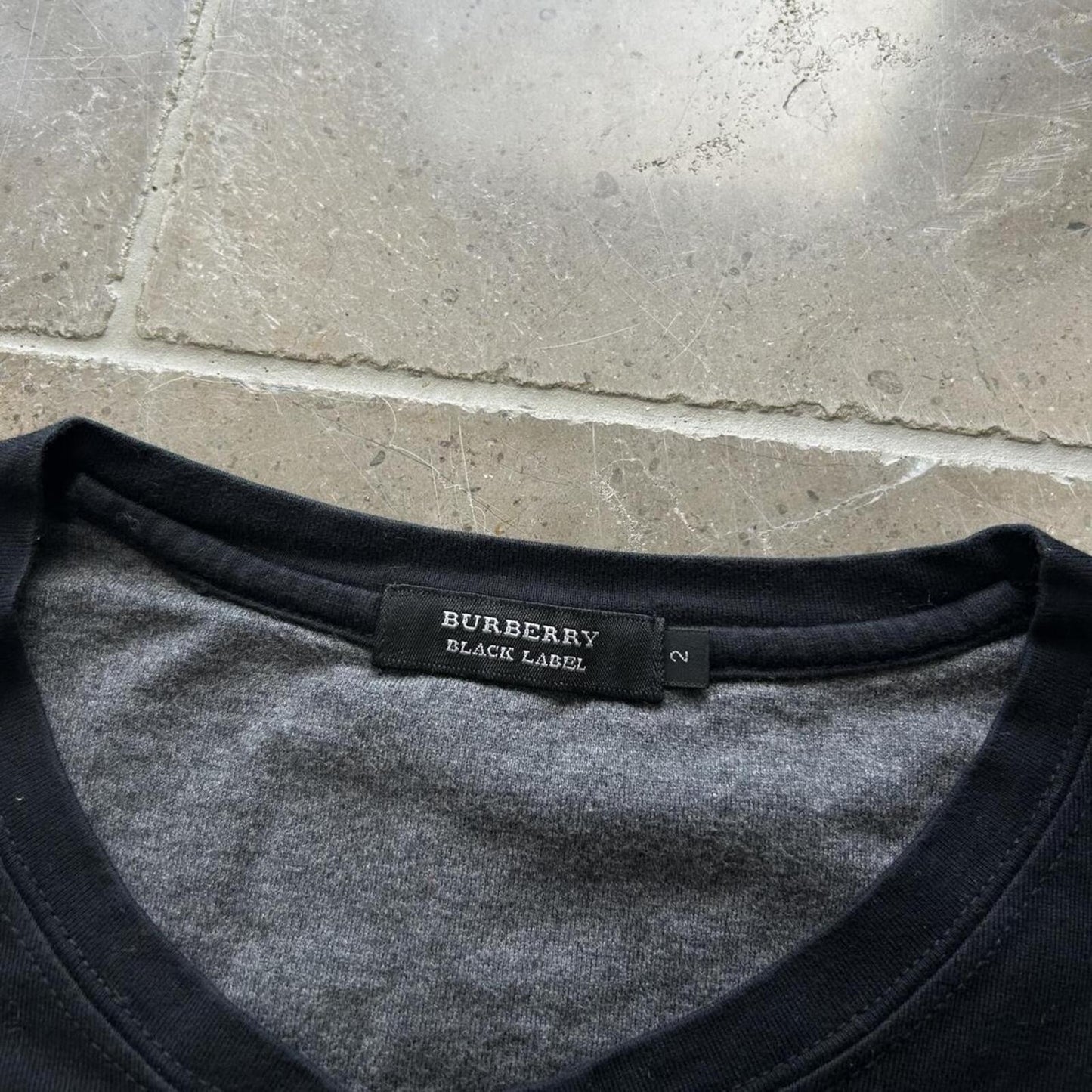 Burberry Black Label Nova Check Cotton Henley T Shirt S