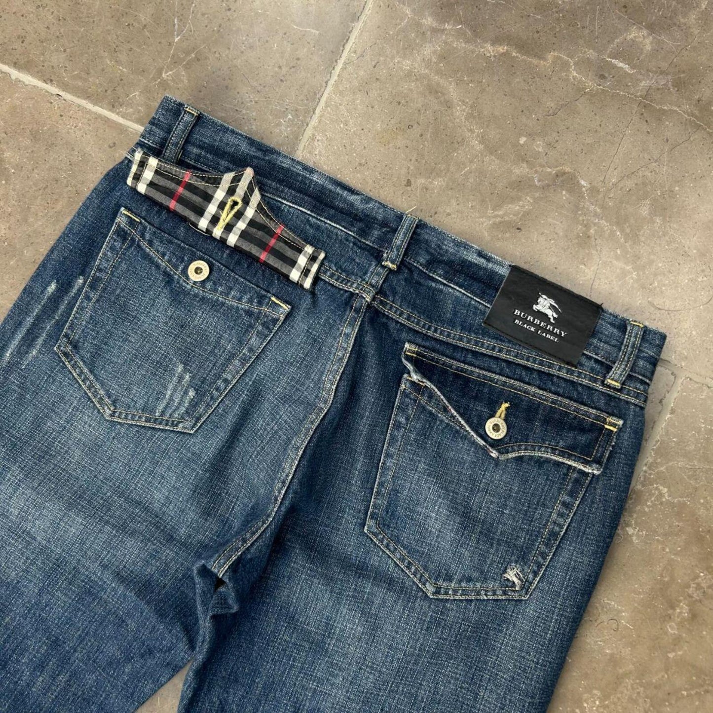 Vintage Burberry Black Label Relaxed Bootcut Jeans W32 L29
