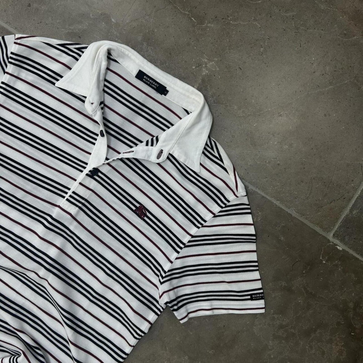 Burberry Black Label Striped Polo Shirt S