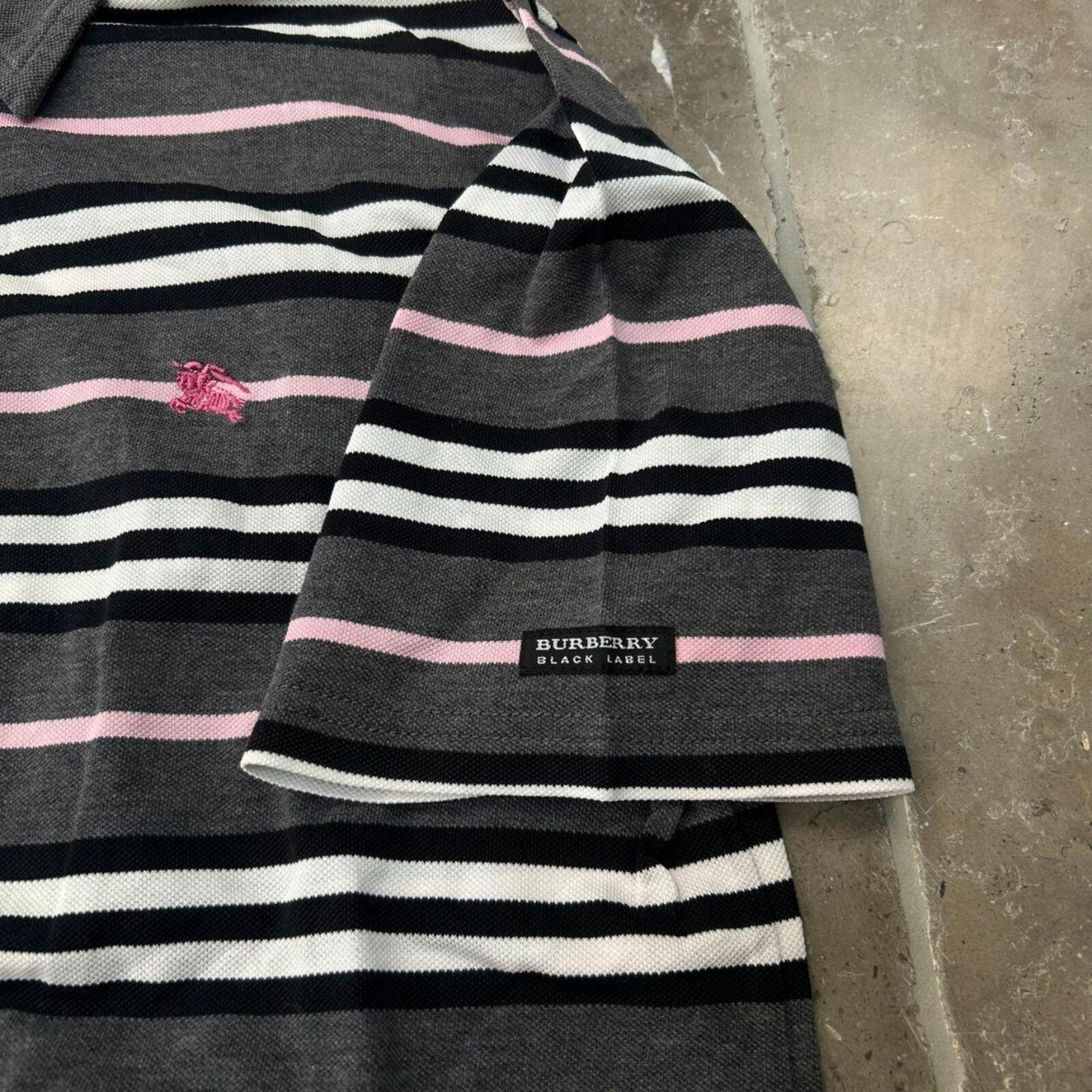 Burberry Black Label Striped Polo Shirt S