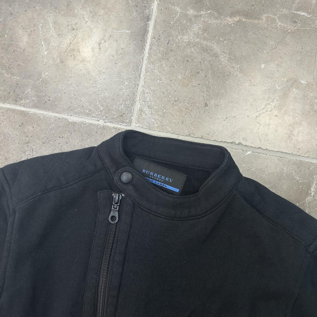 Burberry Blue Label Biker Asymmetrical Zip Jacket Black M
