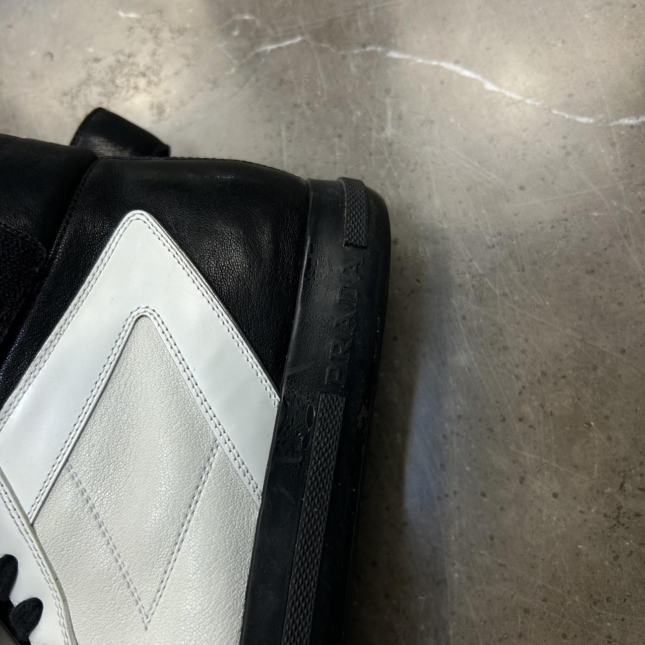 Prada Leather High Top Strap Trainers  UK 7