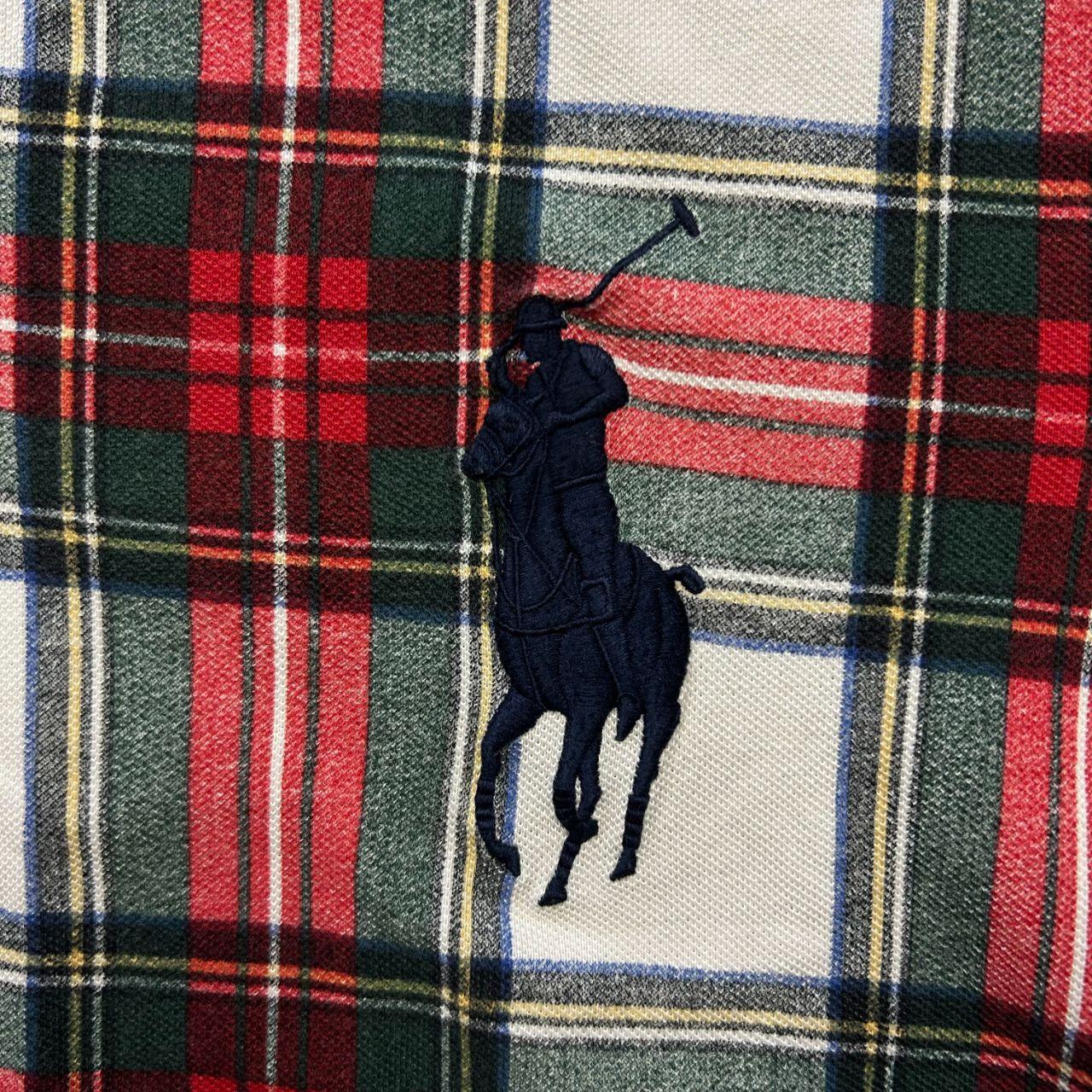 Vintage Ralph Lauren Big Pony Plaid Polo Shirt XL