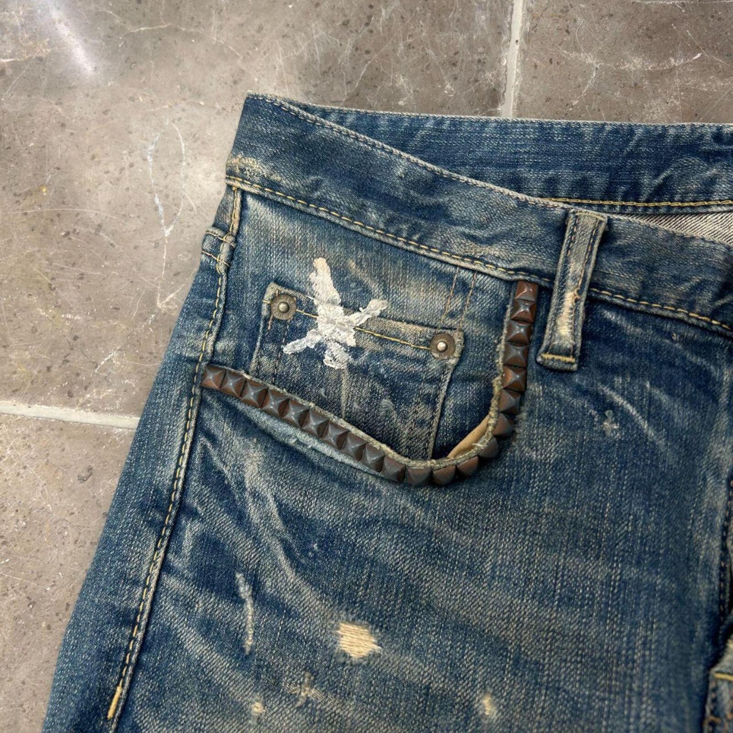 Hysteric Glamour Skinny Studded Denim Jeans W30 L30