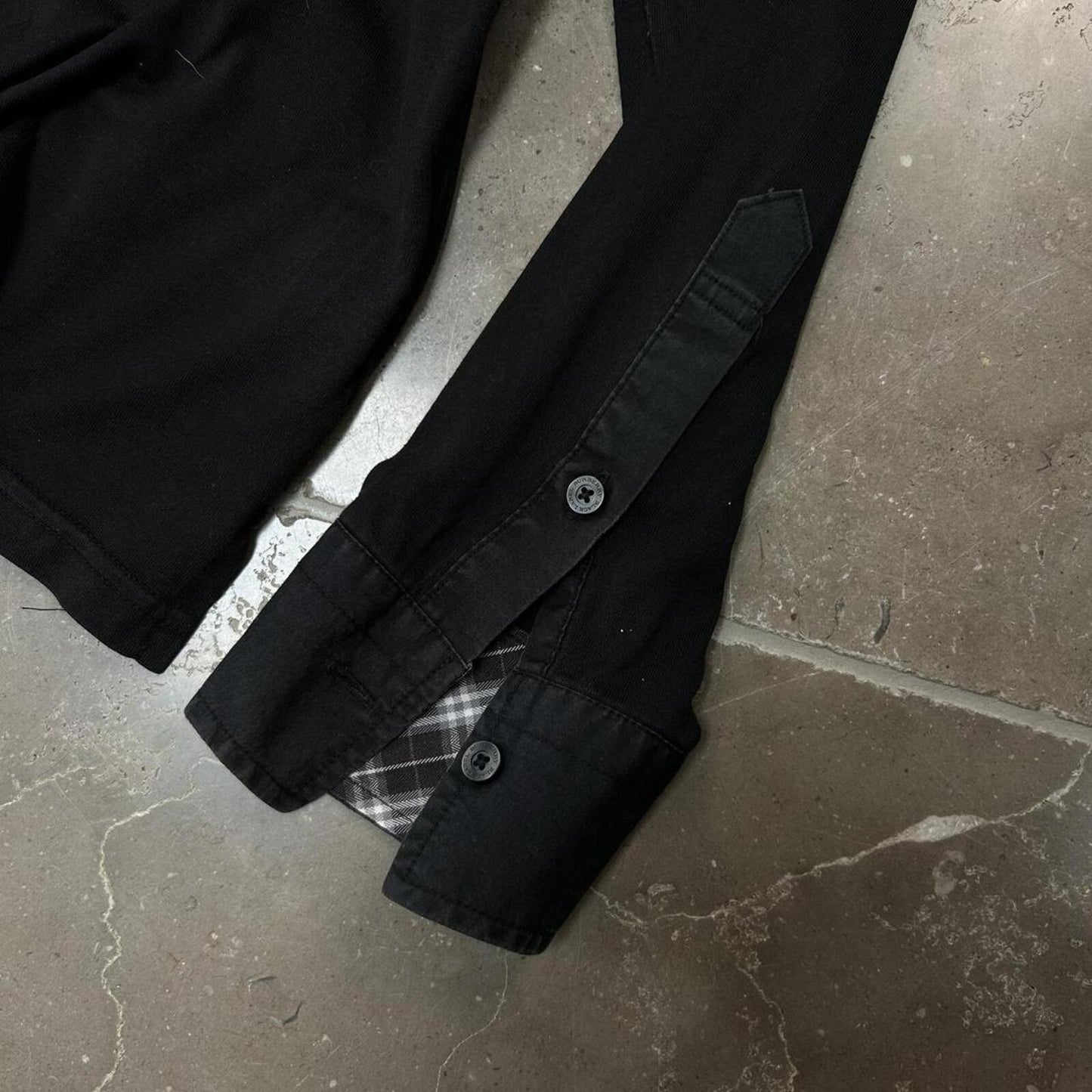 Burberry Black Label Nova Check Long Sleeve Polo S