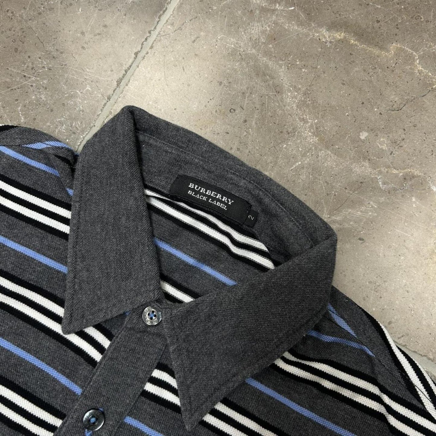 Burberry Black Label Striped Polo Shirt S