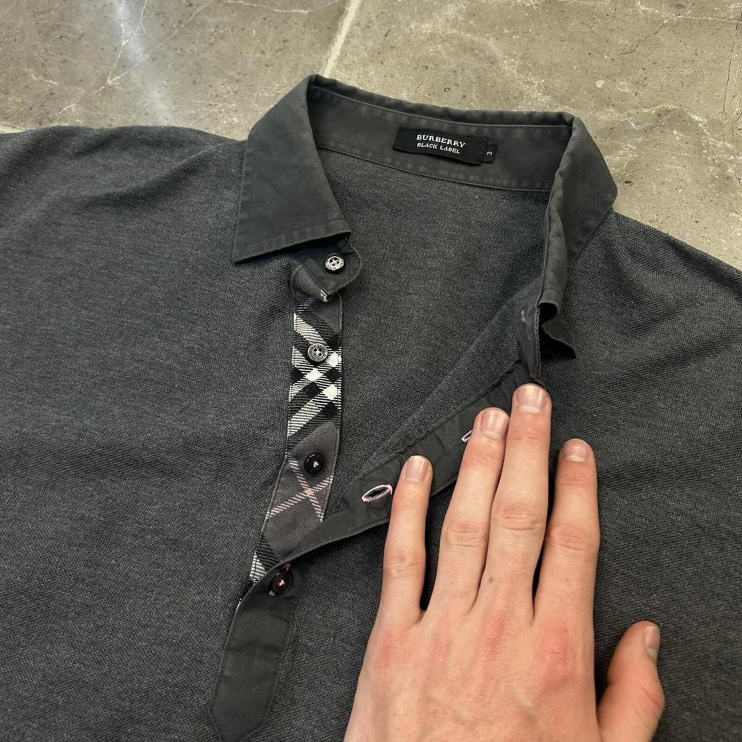 Burberry Black Label Nova Check Polo Shirt M