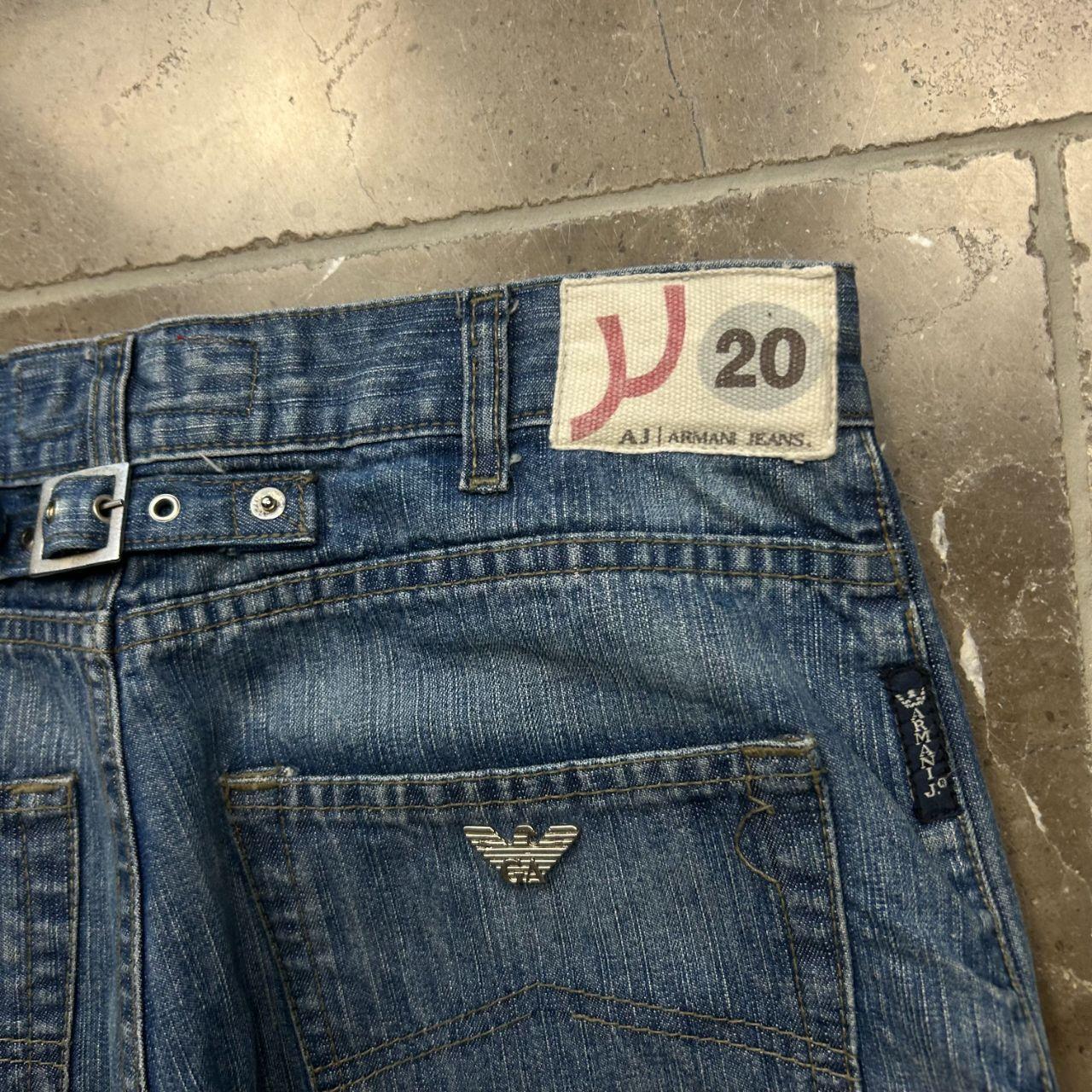 Vintage Armani Jeans Relaxed Straight Buckle Back Jeans W30 L33