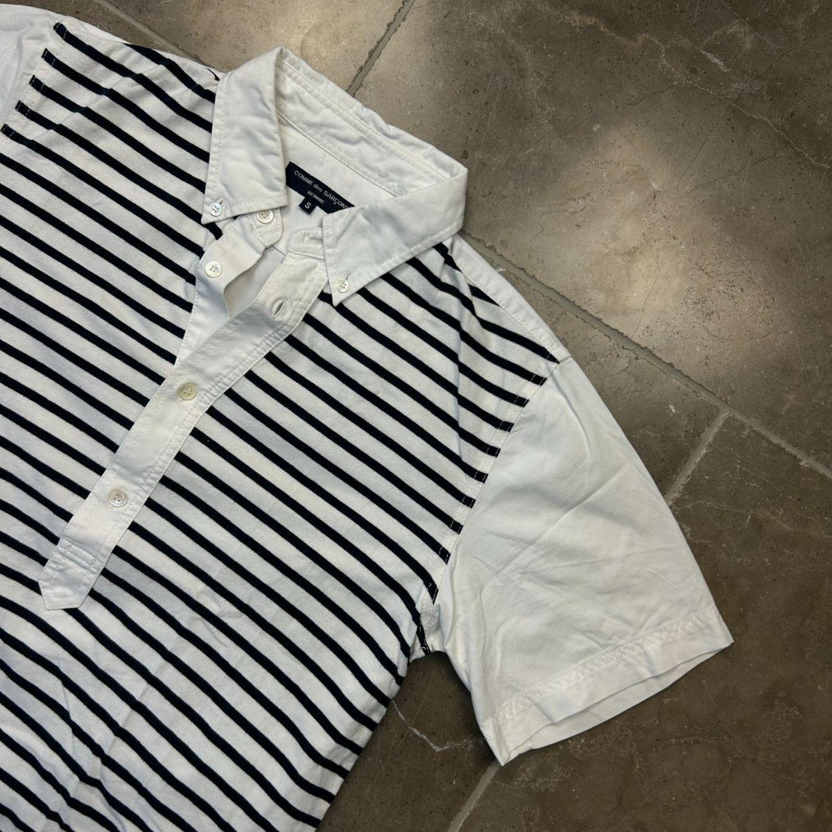 Comme Des Garcons Homme Striped Polo Shirt S