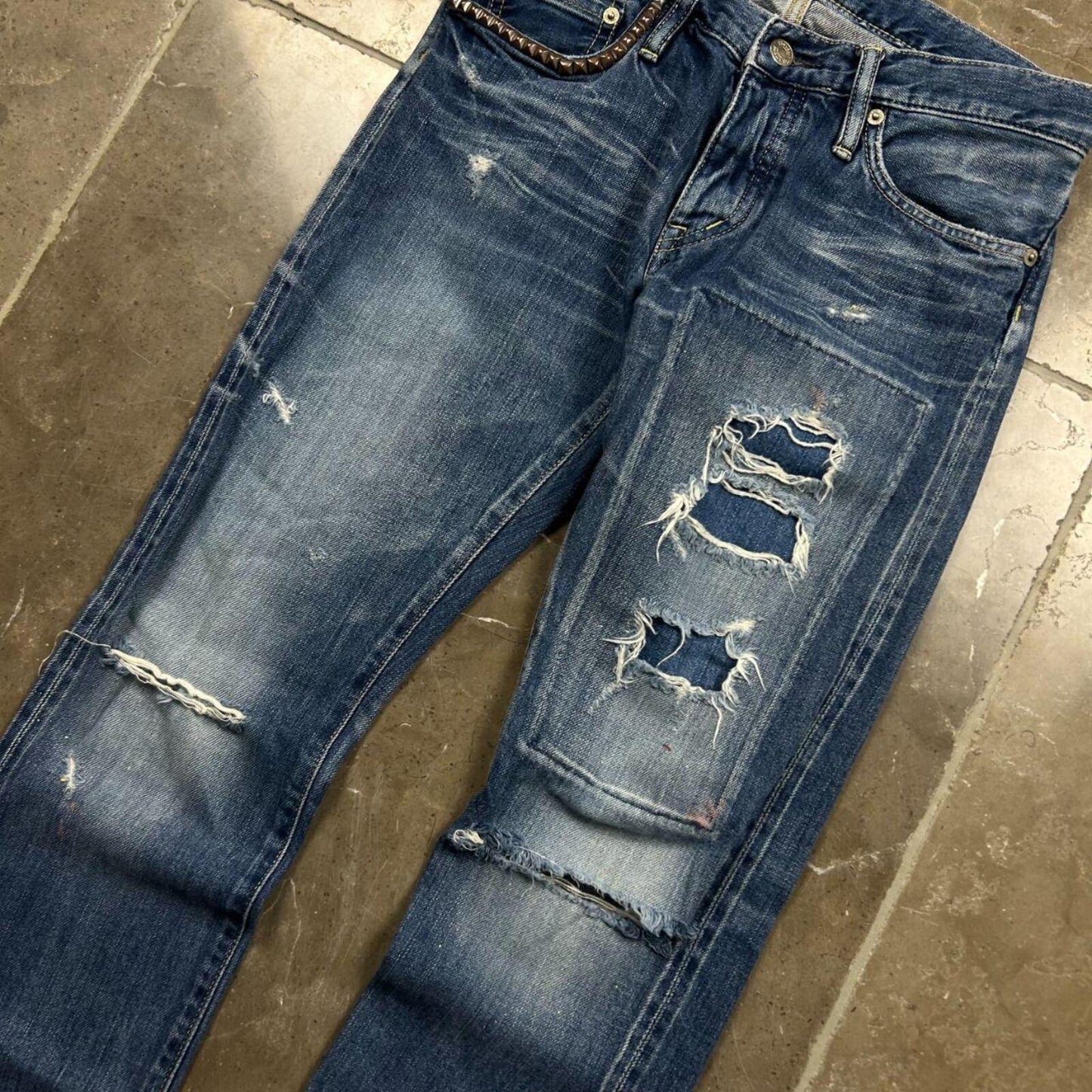 Hysteric Glamour Slim Straight Studded Denim Jeans W30 L31