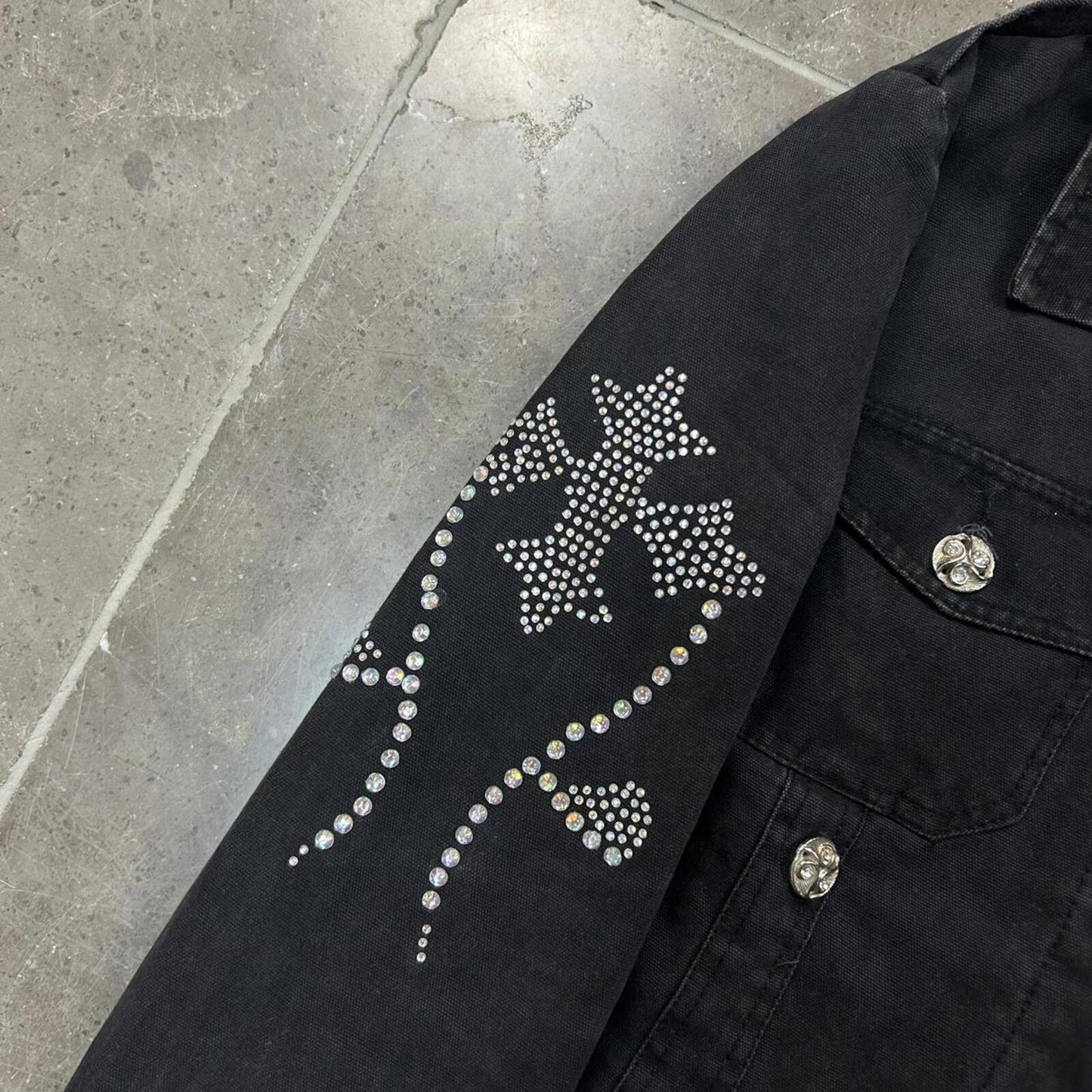 Philipp Plein Rhinestone Denim Jacket M