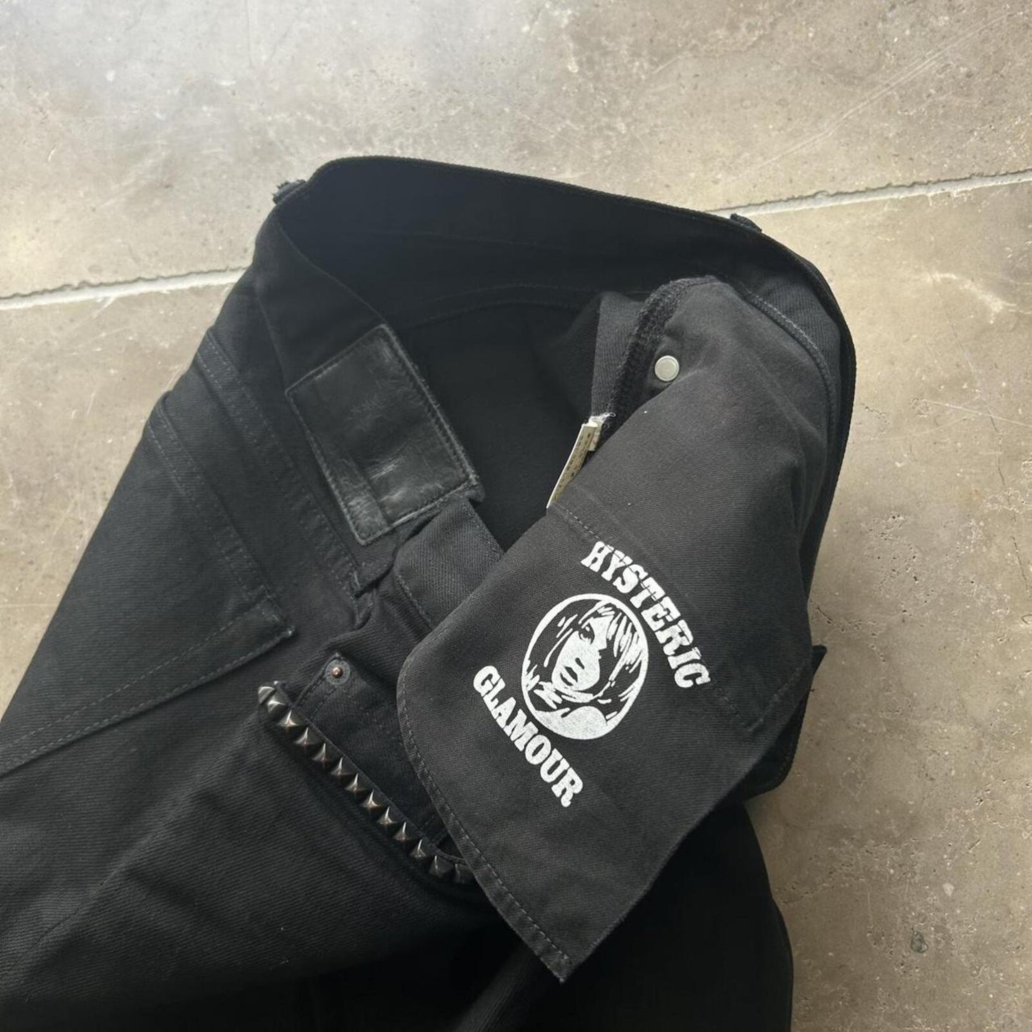 Hysteric Glamour Skinny Studded Black Denim Jeans W30 L30