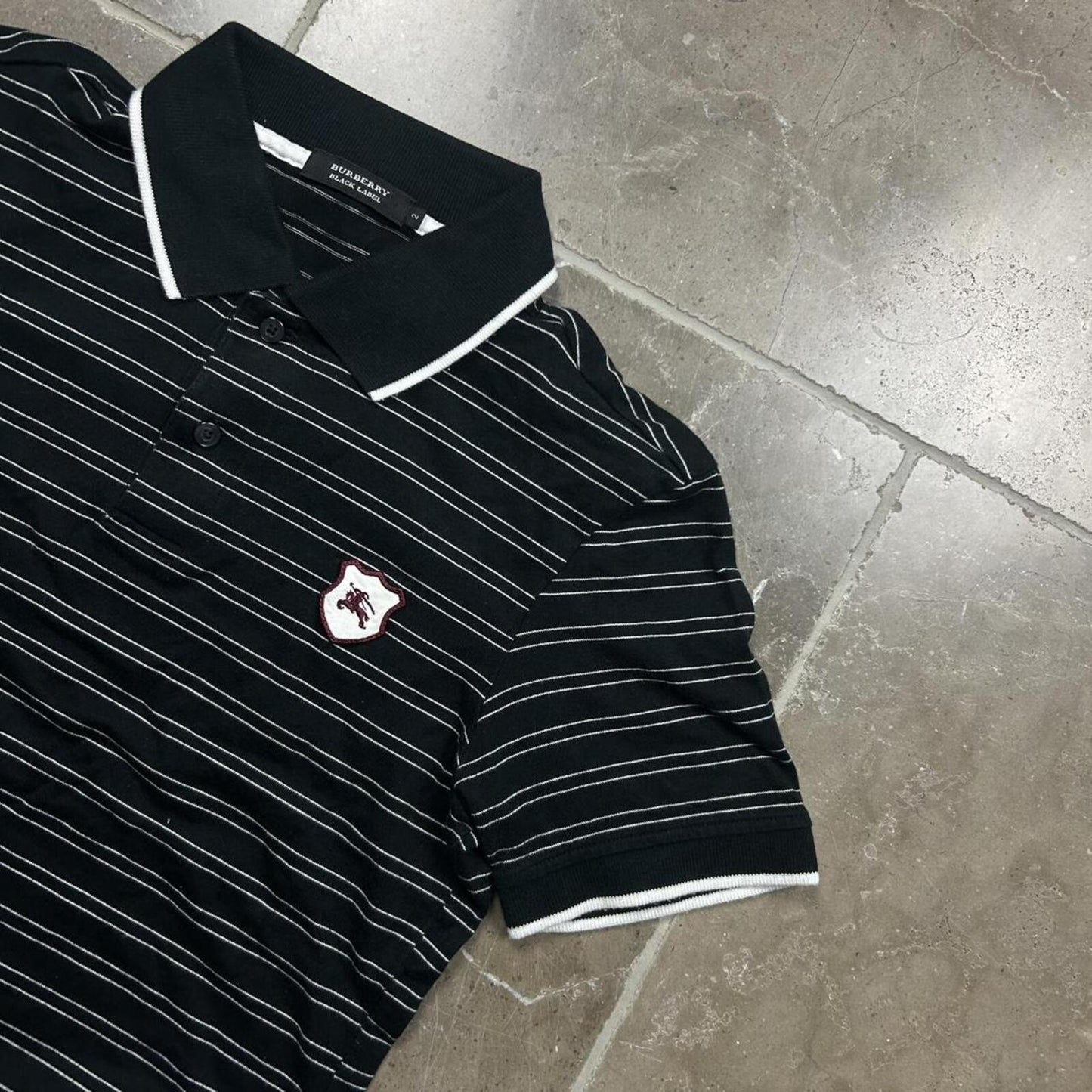 Burberry Black Label Striped Polo Shirt S