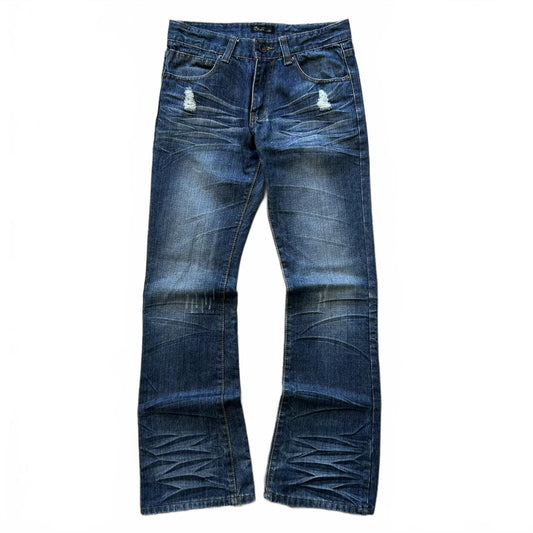 Vintage Japan Style Flared Faded Jeans W28 L31