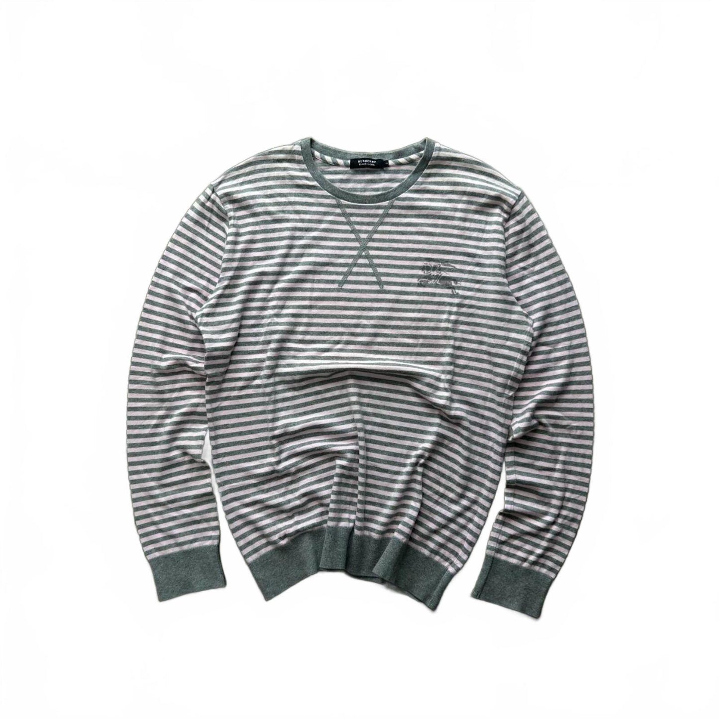 Burberry Black Label Striped Long Sleeve T Shirt M
