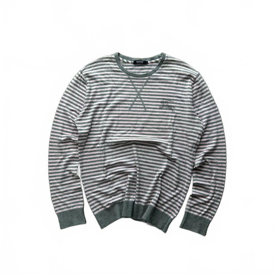 Burberry Black Label Striped Long Sleeve T Shirt M