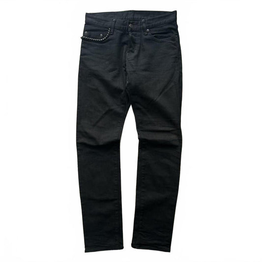Hysteric Glamour Skinny Studded Black Denim Jeans W30 L30