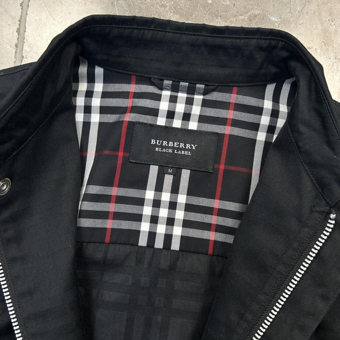 Burberry Black Label Shadow Nova Check Harrington Jacket S
