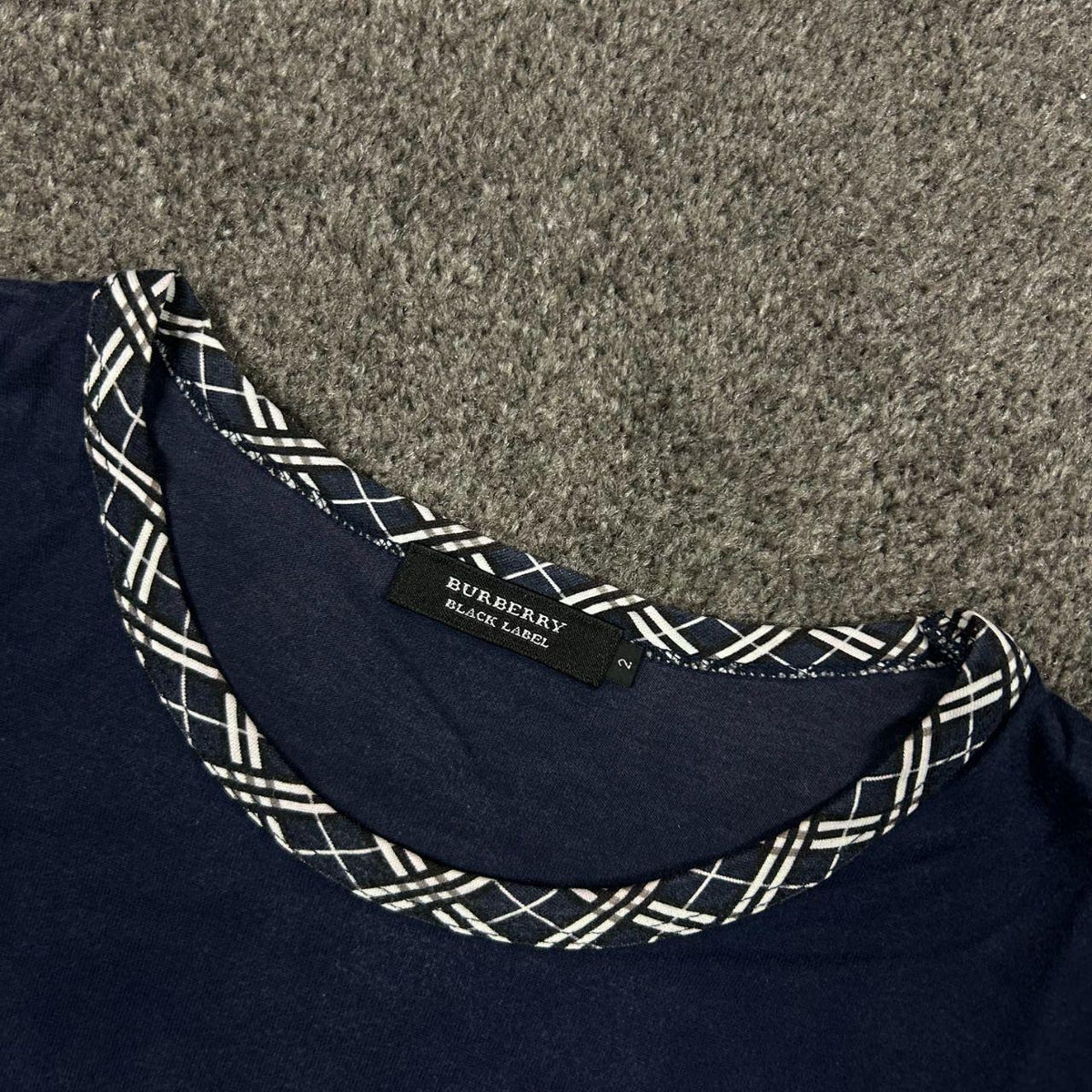 Burberry Black Label Nova Check Ringer T Shirt S