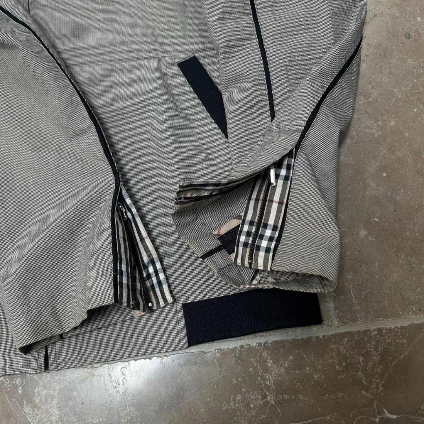 Burberry Black Label Houndstooth Check Windbreaker Jacket S