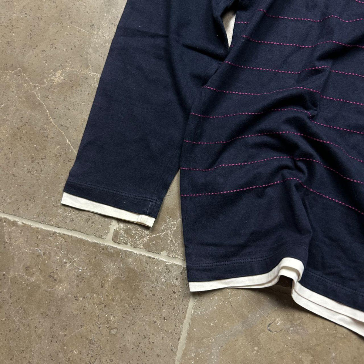 Burberry Black Label Striped Long Sleeve T Shirt M