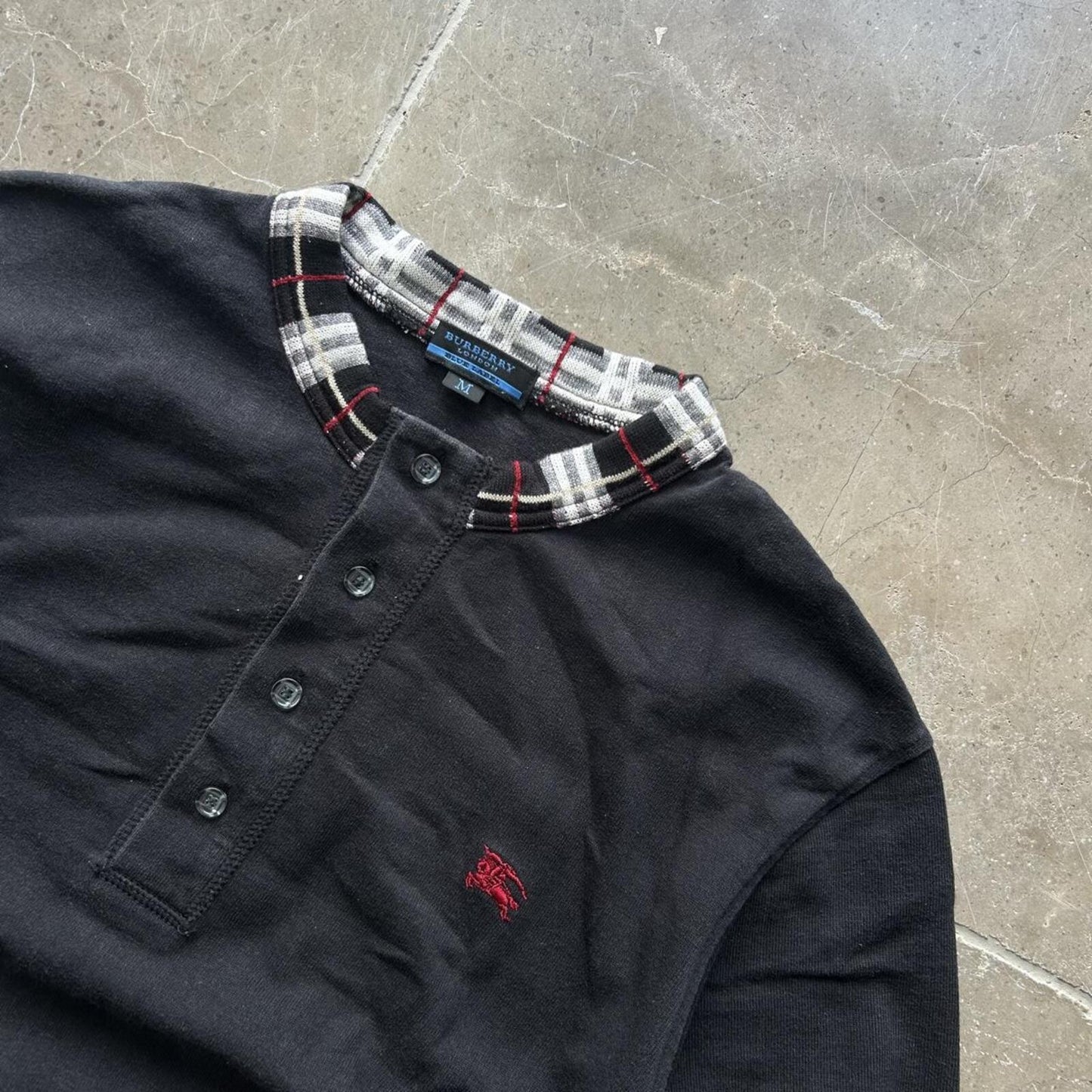 Burberry Blue Label Nova Check Cotton Henley T Shirt M