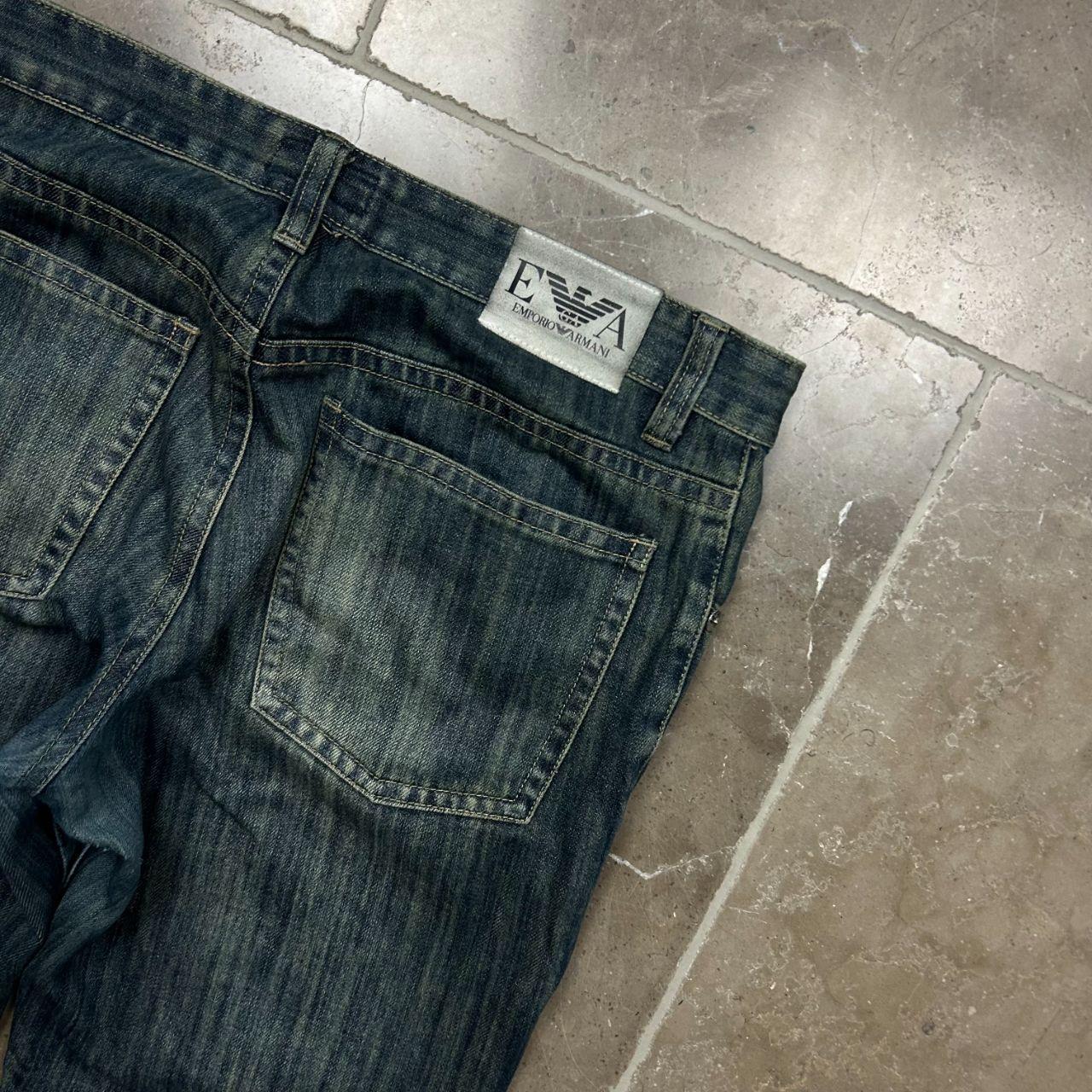 Vintage Emporio Armani Jeans Straight Leg Embroidered Jeans W34 L32