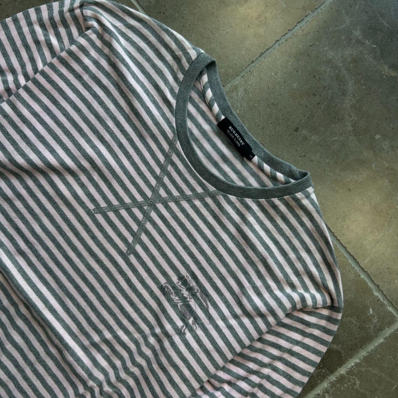 Burberry Black Label Striped Long Sleeve T Shirt M