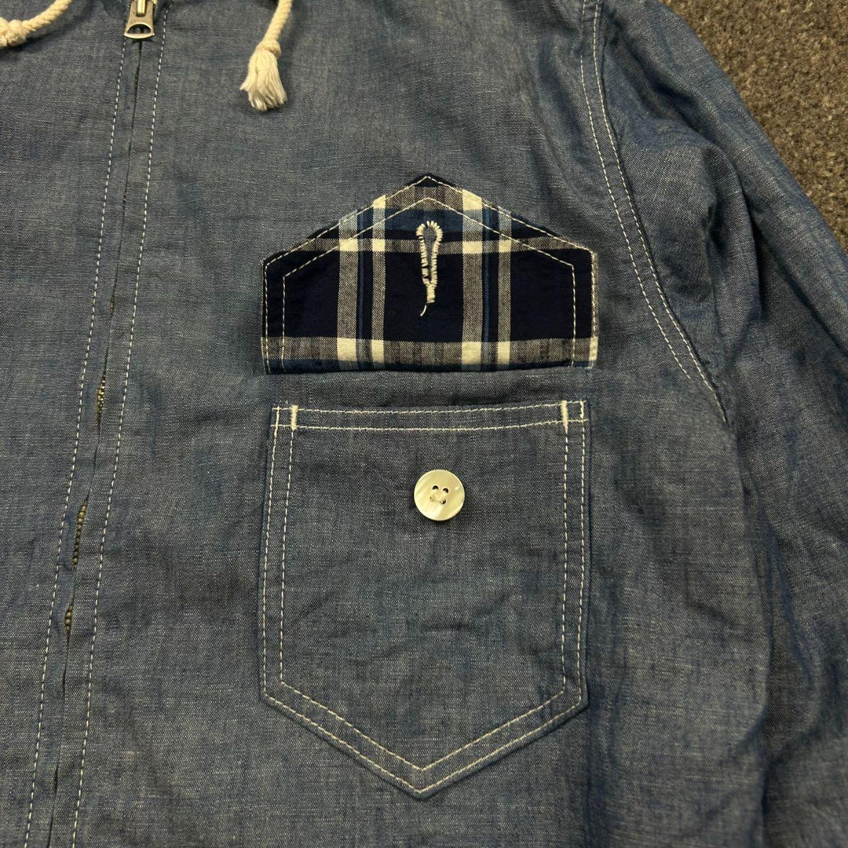 Comme des Garcons Homme 2012 Plaid Hooded Jacket XS