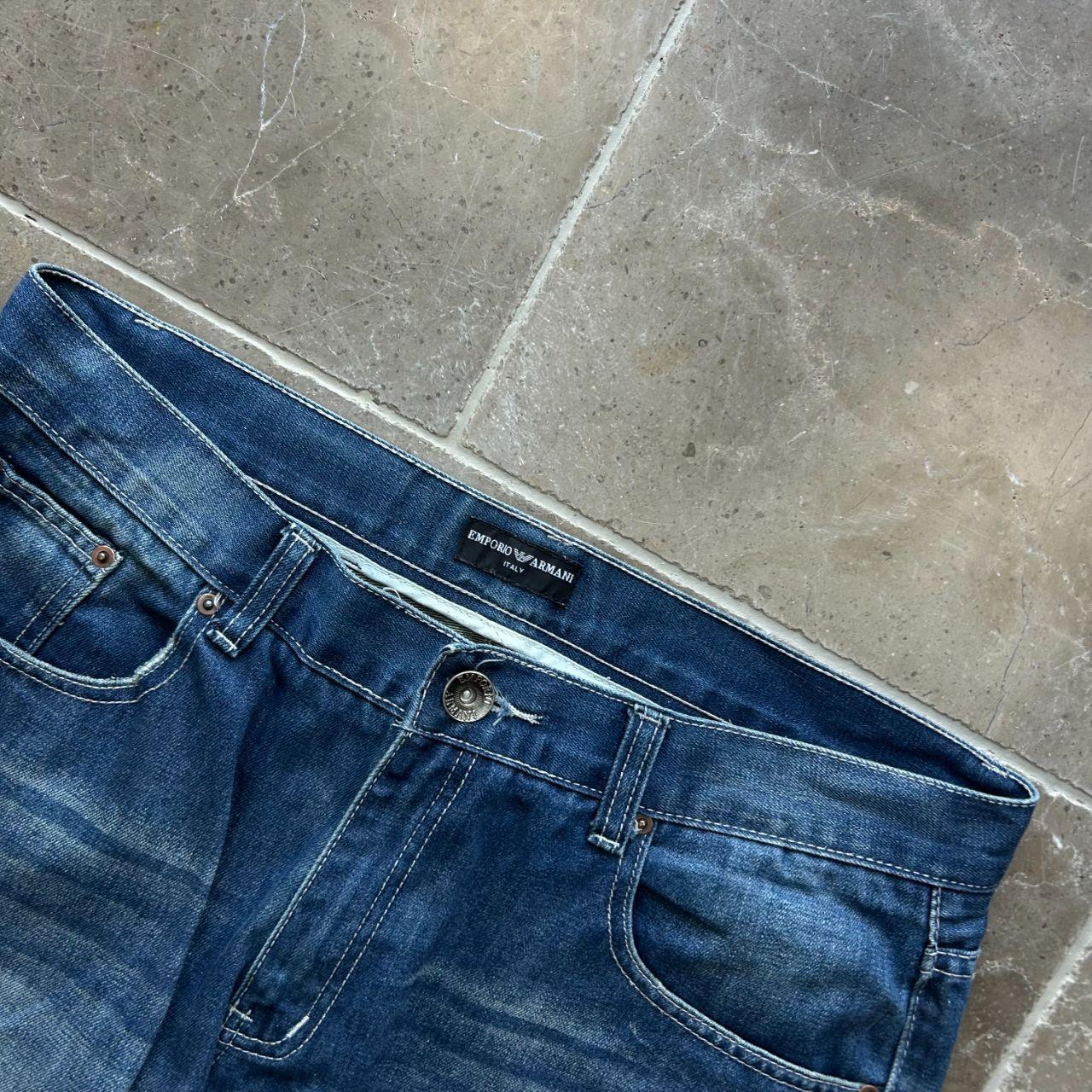 Vintage Bootleg Armani Jeans Denim Logo Baggy Jorts W34 L15