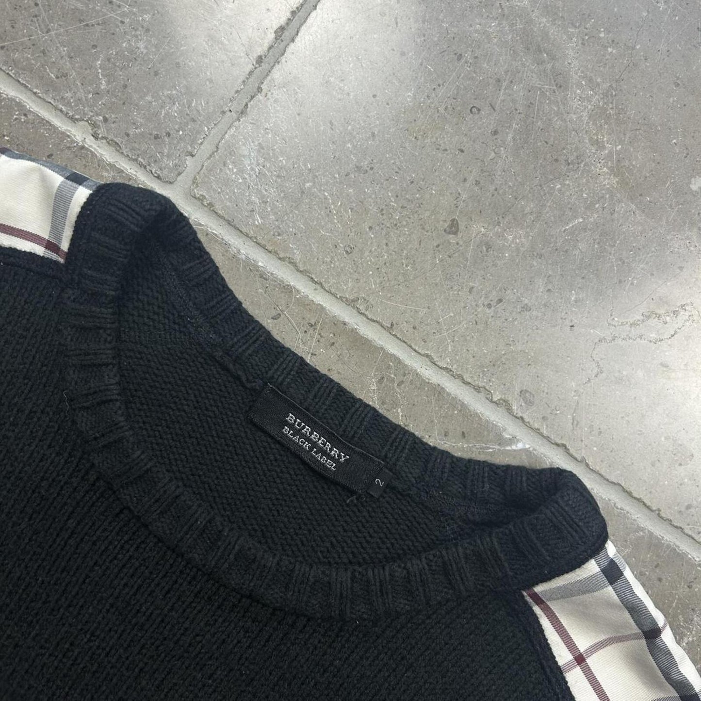Burberry Black Label Nova Check Knit Jumper S