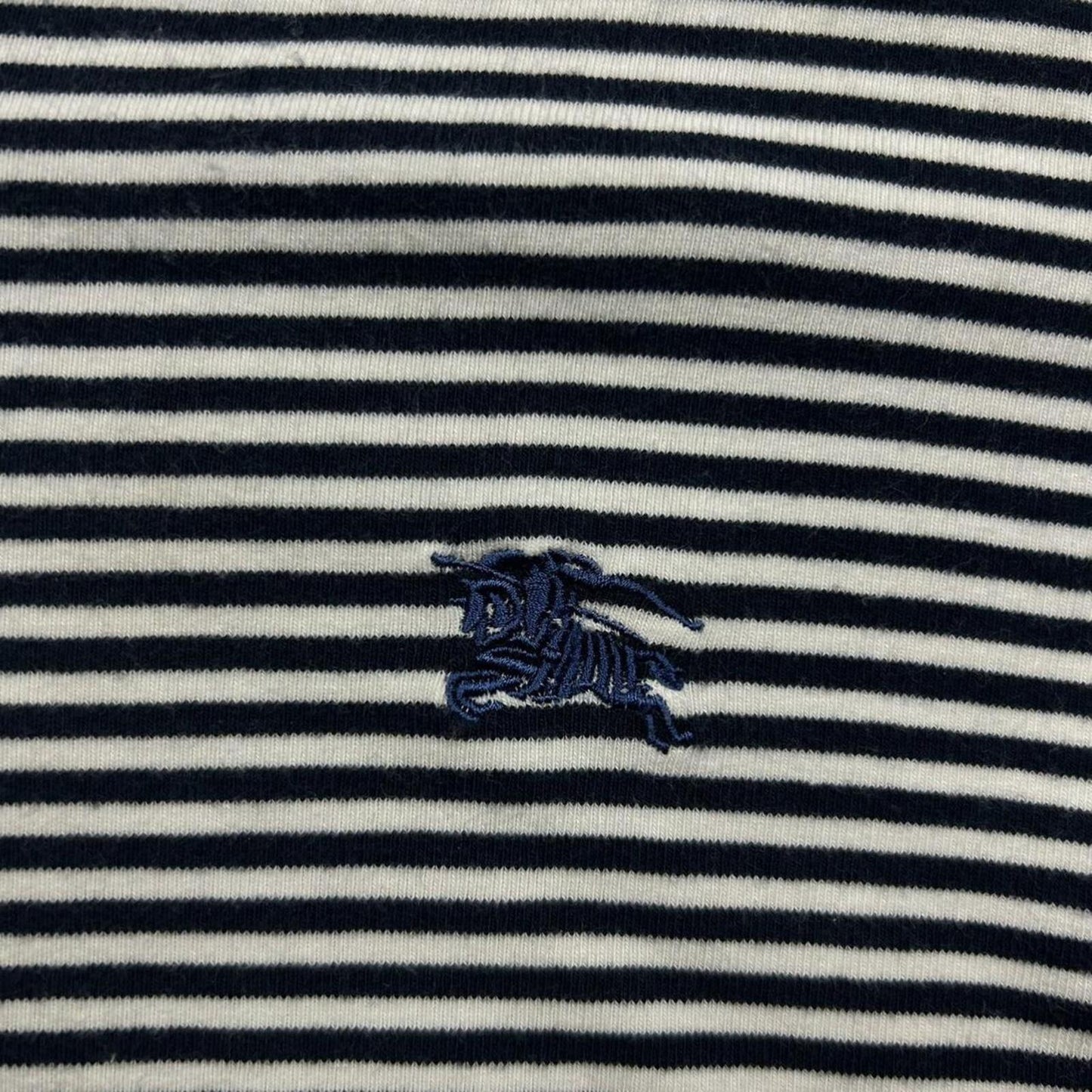 Burberry Black Label Short Sleeve Striped Henley T Shirt S