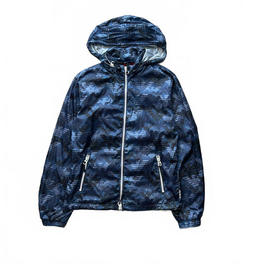 Vintage Armani Jeans Monogram Windbreaker Jacket Size S