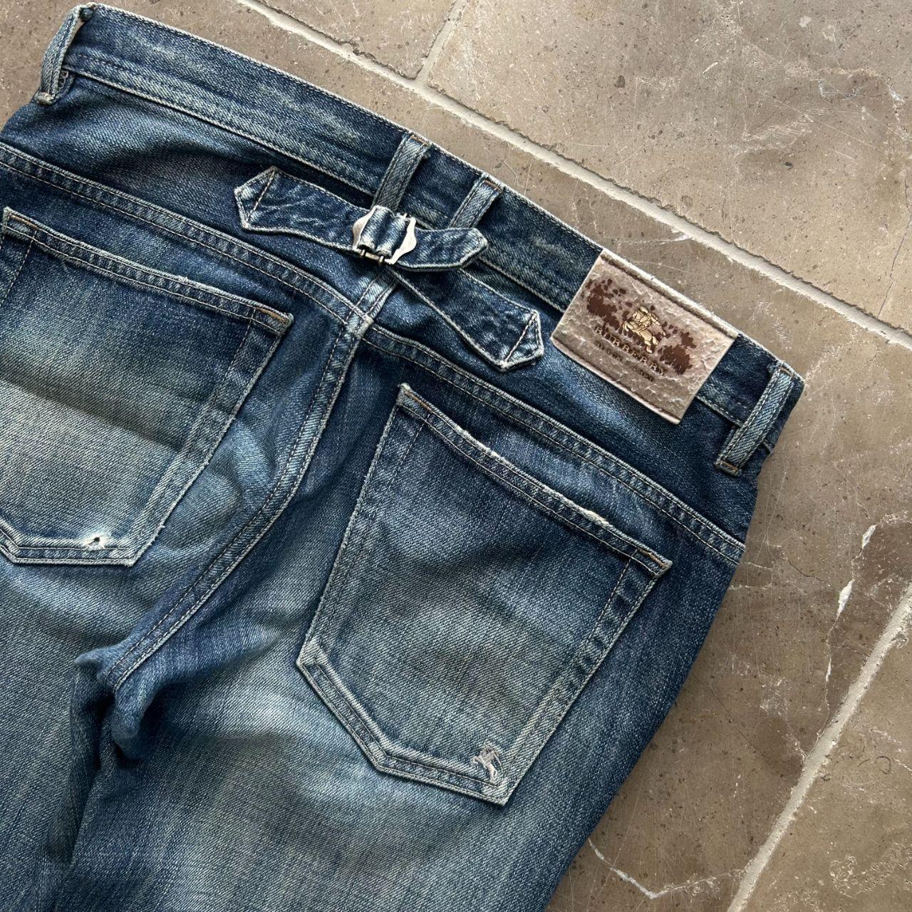 Vintage Burberry Black Label Relaxed Straight Buckle Back Jeans W30 L29