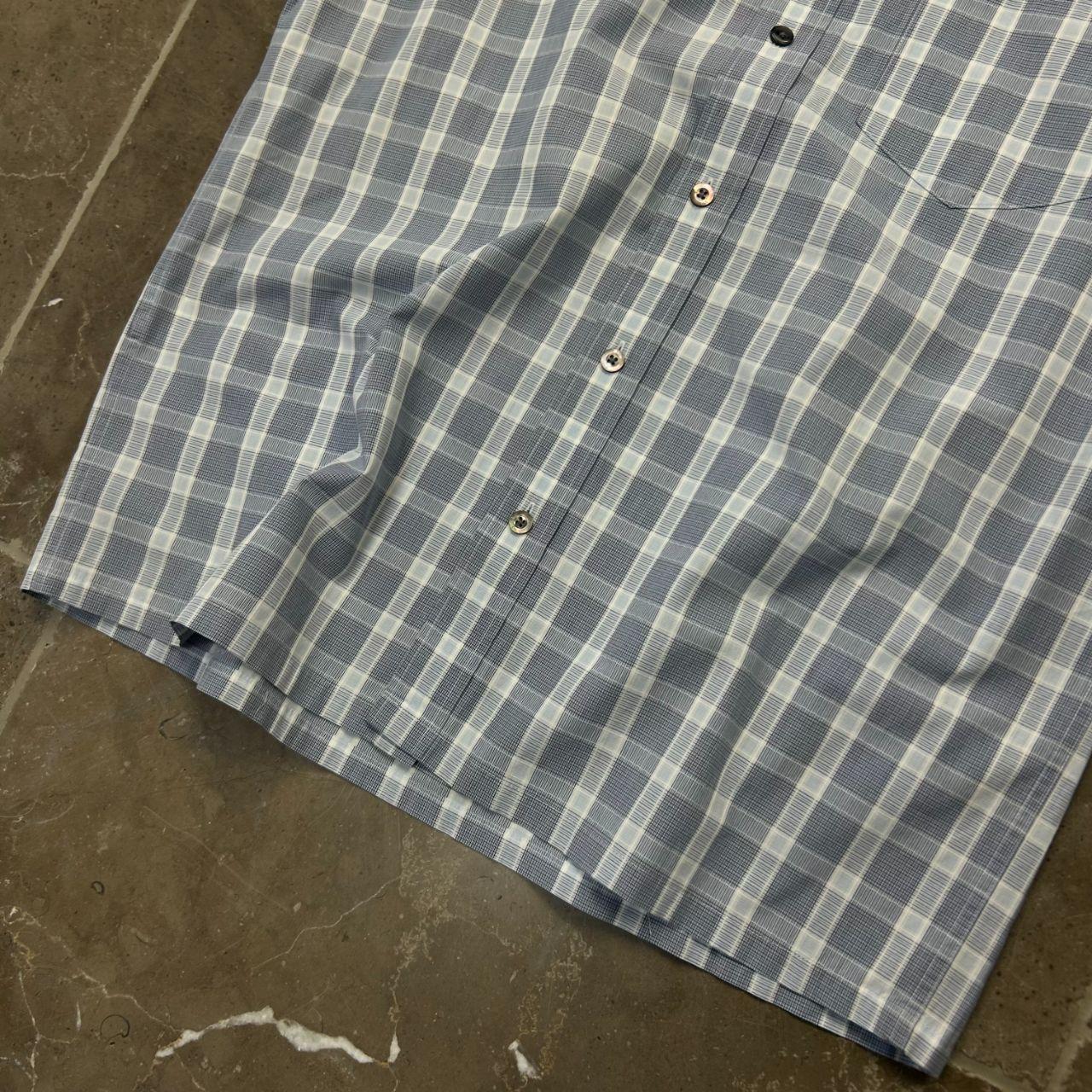 Burberry London Plaid Check Button Up Shirt L