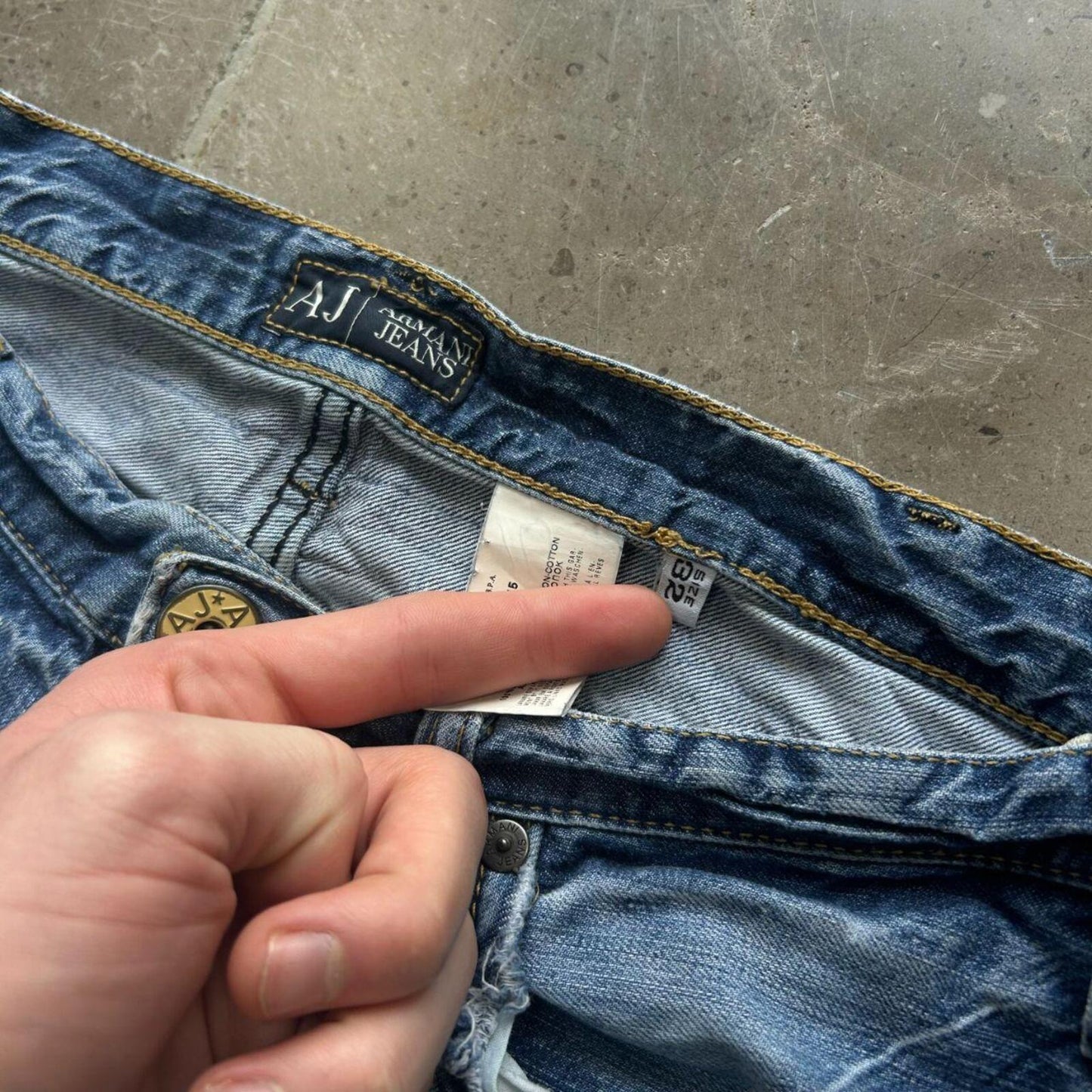 Vintage Armani Jeans Relaxed Straight Jeans W32 L32