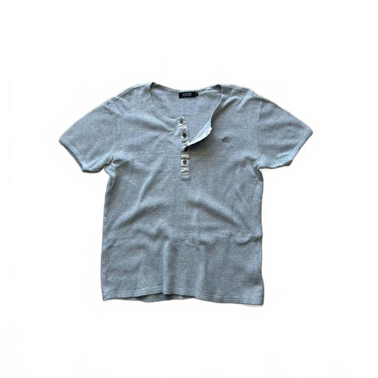 Burberry Black Label Waffle Henley Short Sleeve T Shirt S