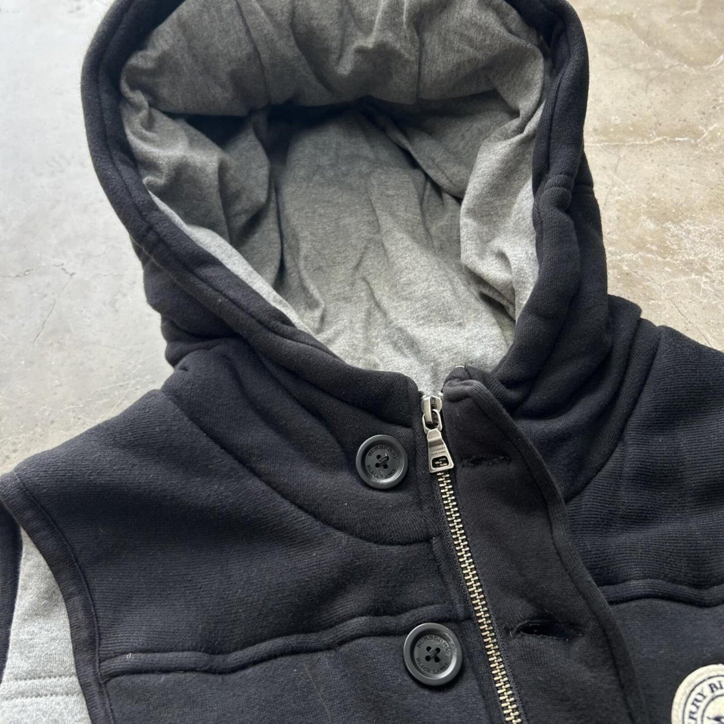 Burberry Black Label Padded Gilet Hooded Vest Jacket S